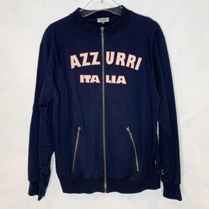 Diadora Azure Italia Full Zip Track Jacket Medium